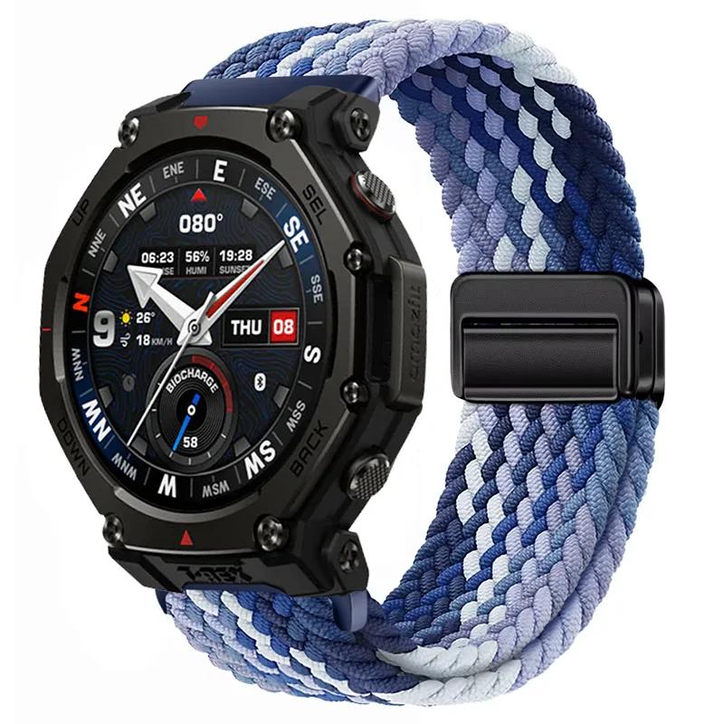 20/22mm Nylonový řemínek pro Amazfit Helio/T-Rex3 Pro 48/44mm Pásek s magnetickou přezkou Amazfit Active 2/2 Square/Balance 2 Náramek