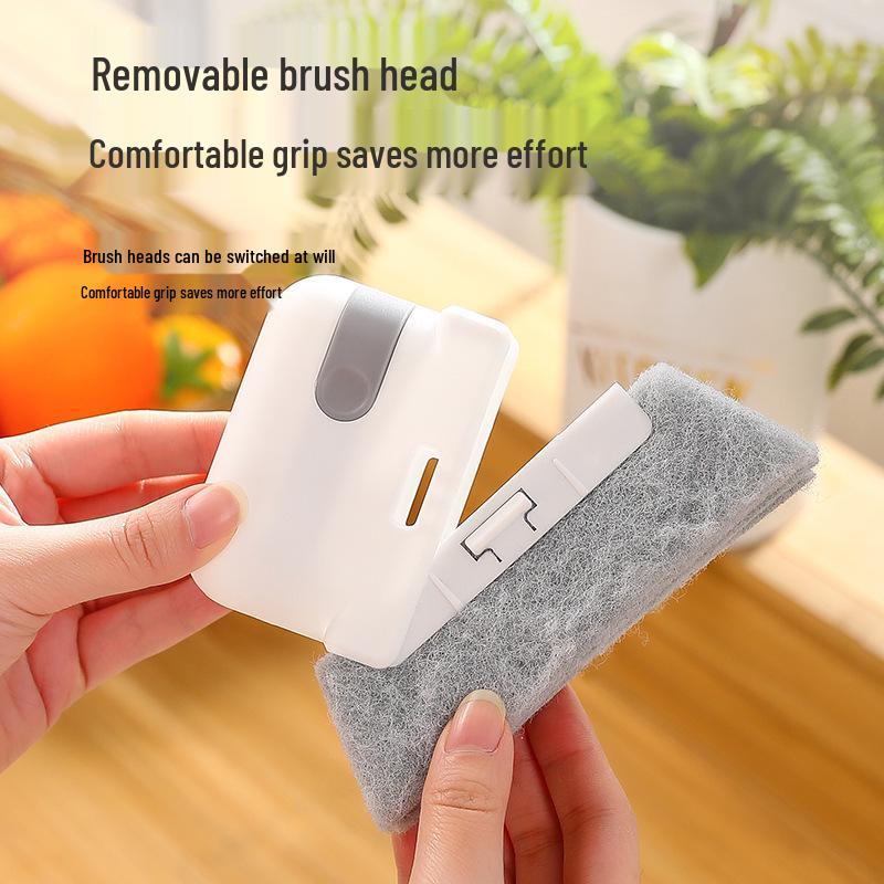 2-in-1 Removable Window Groove & Sill Brush for Multifunctional Household Cleaning