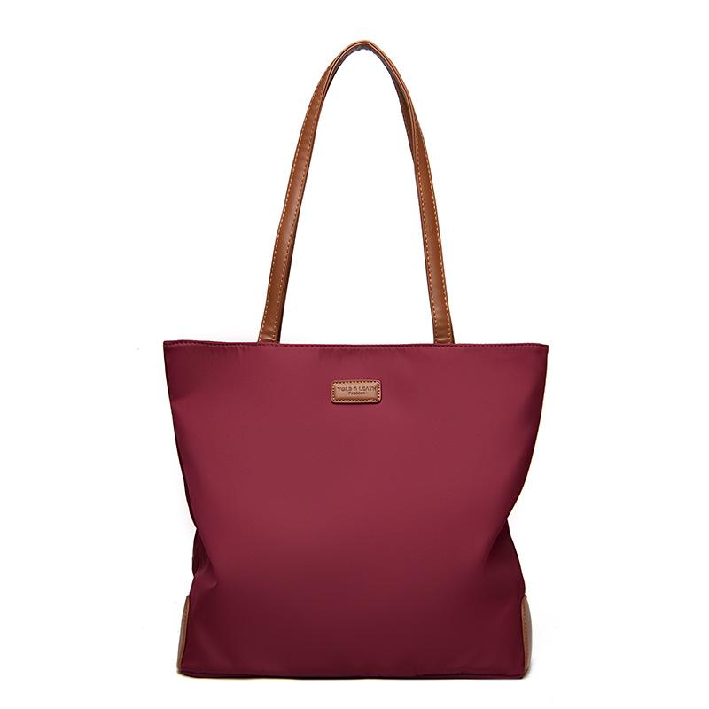 

Повседневная сумка для пригородных поездок, большая вместимость, сумка из ткани Оксфорд, женская сумка через плечо, легкая сумка бордовый