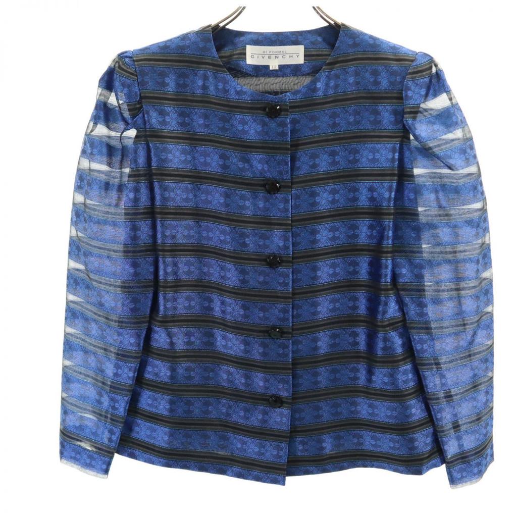 GIVENCHY Made in Japan Silk Blend Border Pattern No color Jacket Women Used