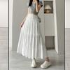 Fee weißer Kuchenrock Mädchen Frühling und Sommer neu hohe Taille mittel und lang A-Linie Rock Koreanischer flauschiger Rock