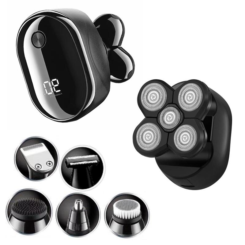 

Набор для ухода за лицом и телом, электробритва, триммер для волос, электрическая бритва для бороды для мужчин, станок для бритья, цифровой ЖК-дисплей