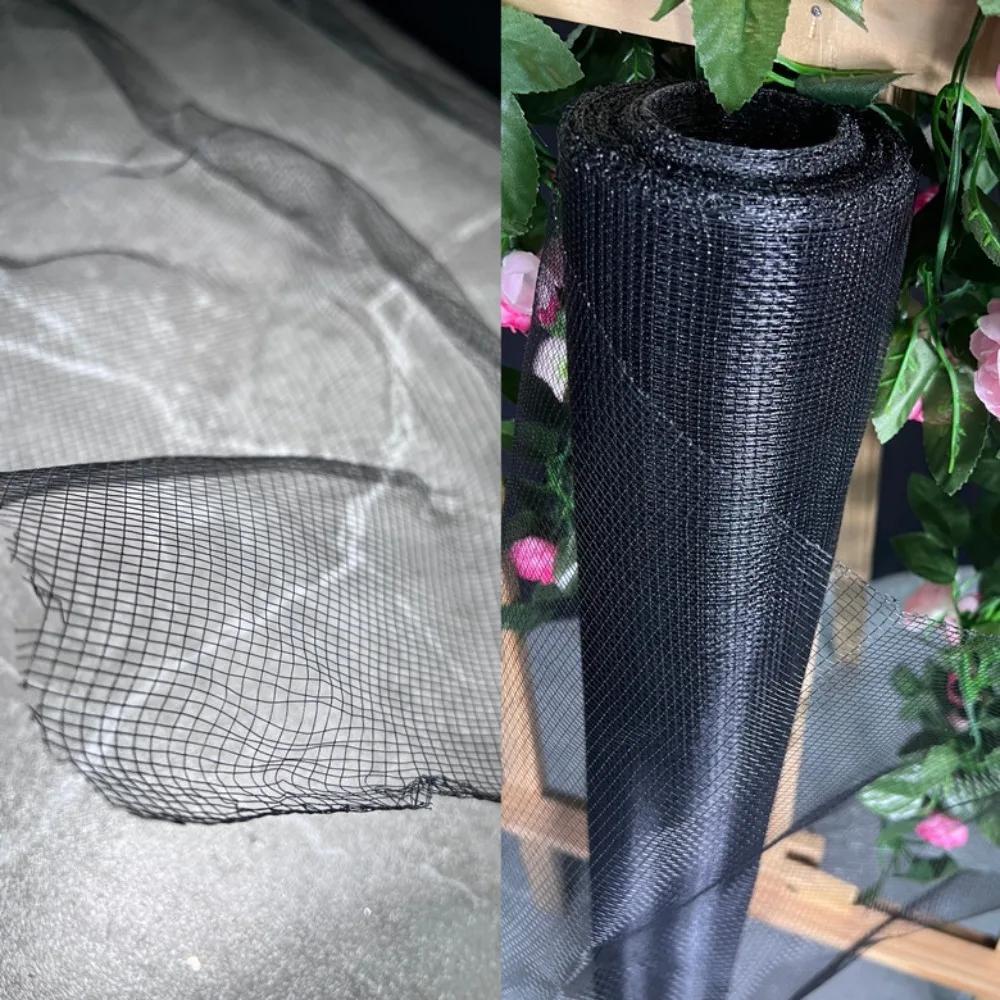 

Cloud Fog Mesh Bright Organza Fabric DIY Decoration Art Background Shapeable Wire Mesh Texture Pleated Shape чорний