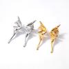 Gold Plated Titanium Steel Angel Wing Butterfly Earrings for Women - Elegant European & American Fashion