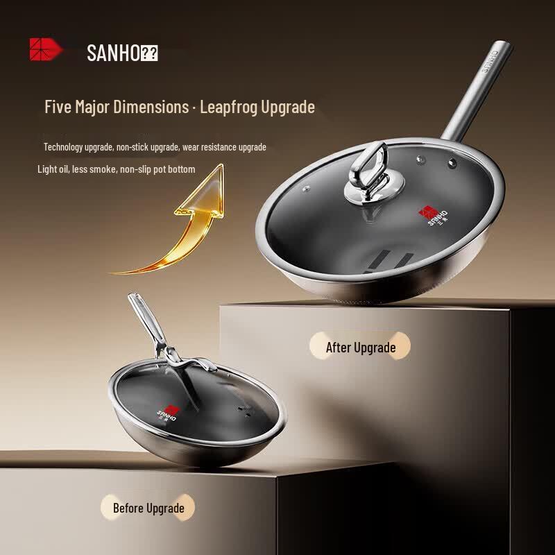 Sanhe 0-Coating Pure Titanium Wok