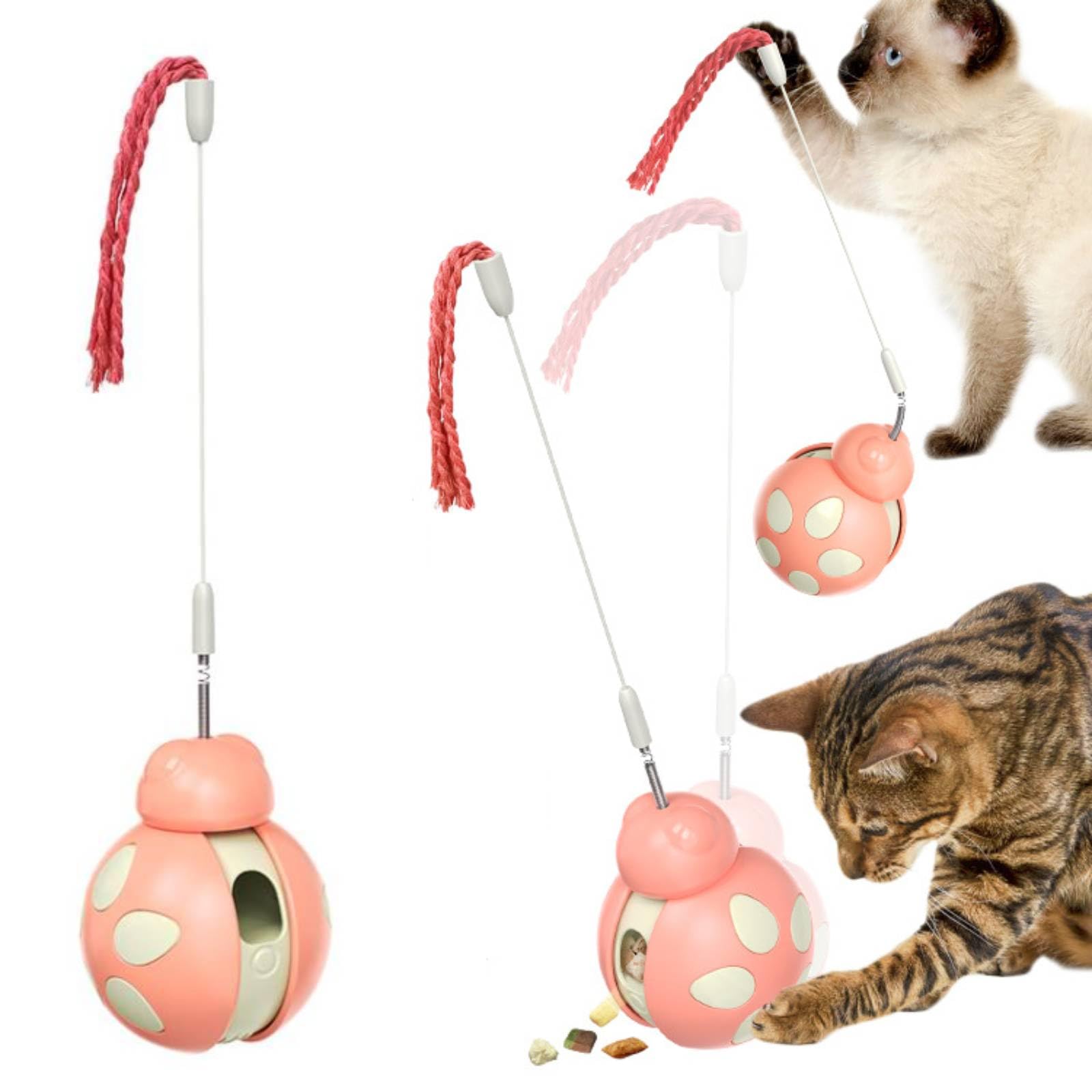 

LLiKZio Кошачий пасьянс Обучающая Автоматическая Кошачья Футоуо Медленная Кормушка Сделано из Кошачьего Стержня Игрушка для Снятия Стресса, Игра, Игрушка, Кормушка, Тип, 2-в-1 (розовый), Пищевой розовый