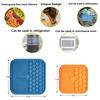 Lick Pad designed for Dog Cat Slower Feeder Licky Mat designed for Puppy Kitten Silicone Dispenser Pet Feeding Licking Mat Bathing Distraction Pad