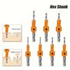 5/7pcs Countersink Drill Bit Set, 8Mm Round Shank, Conical Sizes 2.8-4.0Mm for Woodworking, Screw, Hole Drilling & Opening Tools