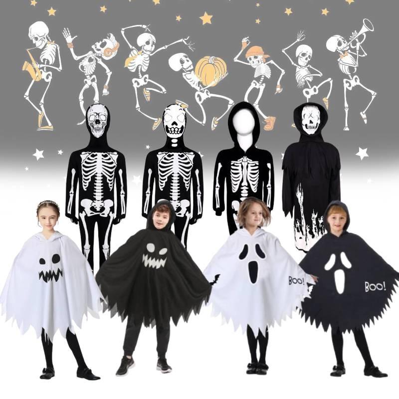 Halloween Skeleton Costume For Kids With Glowinthe Dark Features For Stage And Party Use