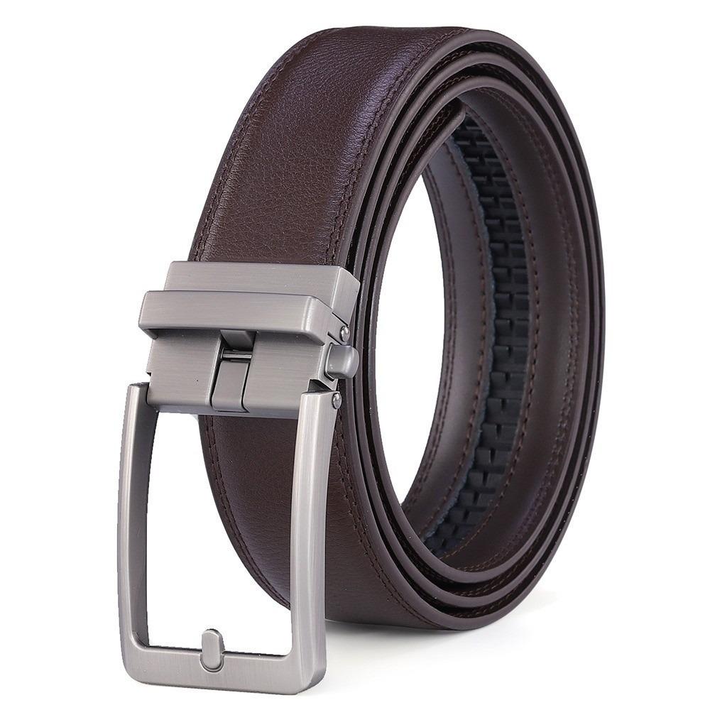 3.5cm Width Men Belt Metal Pin Buckle Men s Business Belt Classic Leather Waist Belt  Jeans коричневый