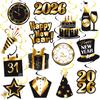 Happy New Year Party Hanging Swirls 22Pcs New Year Countdown Clock Theme Ceiling Streamers for 2026 New Years Eve Party Decorations Midnight