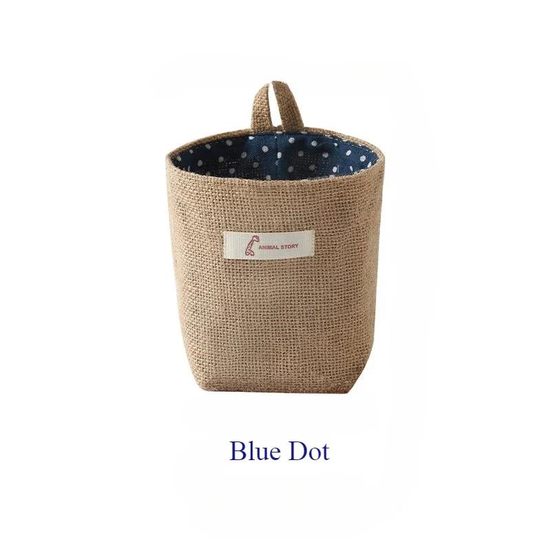 

1pc Natural Burlap Storage Baskets Home Organization and Storage Organizer Basket for Cosmetic Sundries Storage Box Decoration