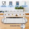 Folding Chicken Leg Rack 12 Slots Non-Stick Chicken Drumstick Holder with Drip Tray Stainless Steel Chicken Leg Wing Grill Rack
