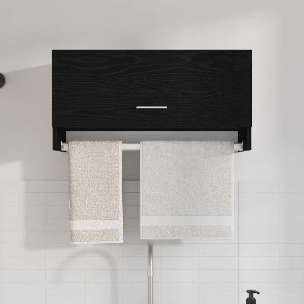 Wardrobe Black Oak Look 70 x 32.5 x 35 cm