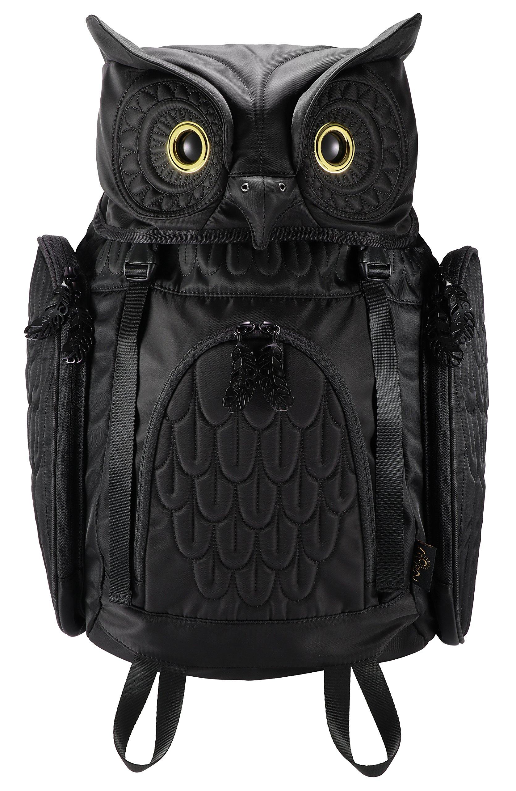 

MORN CREATIONS Horned Owl Backpack M size black чорний