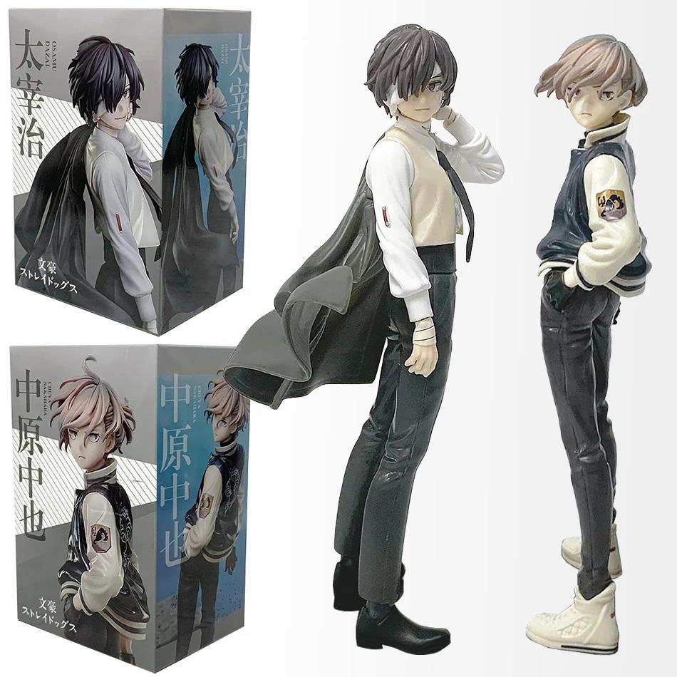 22cm Bungou Stray Dogs Anime Figure Dazai Nakahara Chuuya PVC Action Model Doll Collectible Toy
