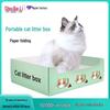 Portable Foldable Disposable Cat Litter Box - No Scooping Required, Weekly Use, Ideal for Outdoors