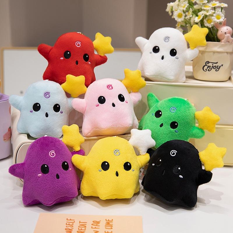 Funny Little Ghost Schoolbag Pendant Doll Cute Plush Toy Pendant Accessories Doll Keychain Gift