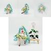 Hatsune Miku PVC Modeļa Rotājums Ar Četrlapu Āboliņa Stilu Galda Dekoram Un Kolekcionēšanai