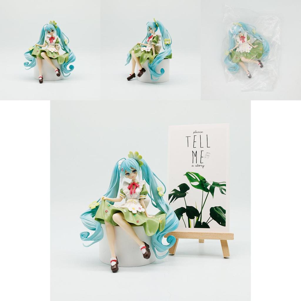 Hatsune Miku PVC Modeļa Rotājums Ar Četrlapu Āboliņa Stilu Galda Dekoram Un Kolekcionēšanai