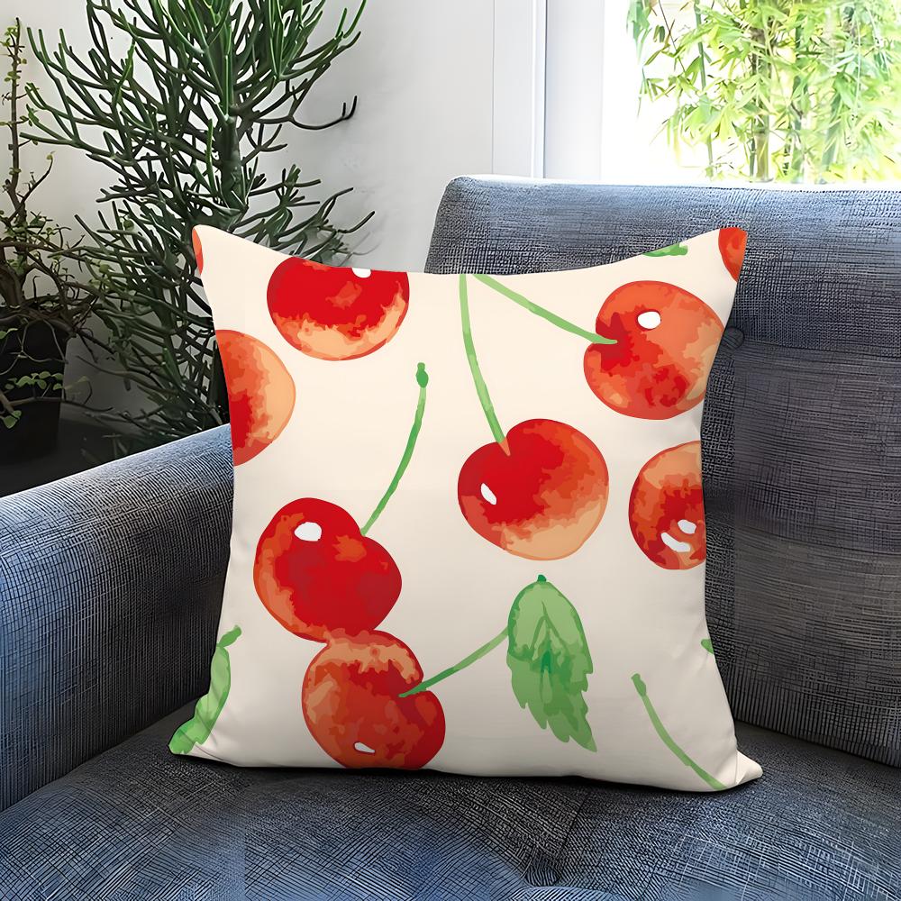 Cherry Cushion Cover Comfortable Reversible Pillow Cover Ideal for Car Sofa Bedroom  Beyond
