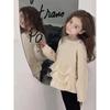 Girl's Knitted Sweater Dress: Soft Pink with Ruffled Hem, Perfect for Fall/Winter