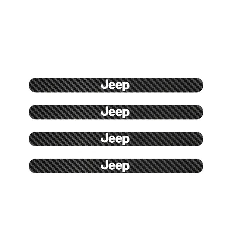 Dla Jeep 4/8/12 SZT Naklejka na próg drzwi samochodu Naklejka ochronna przed zarysowaniami na miseczkę klamki drzwi Dla Jeep Wrangler Renegade Wrangler