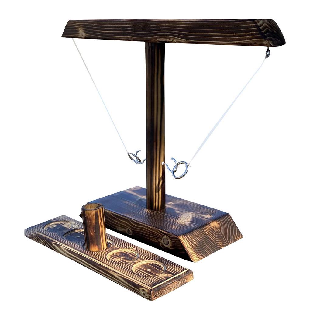 

Игрушка для питья Деревянная игра с кольцами на крючки Боевая игрушка Быстрая интерактивная игра Принадлежность Черный