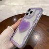 Třpytivý Diamantový Držák Srdíčko Pouzdro Na Telefon Pro iPhone 16 15 14 13 12 11 Pro Max Plus Roztomilý 3D Držák Srdíčko Nárazuvzdorný Kryt