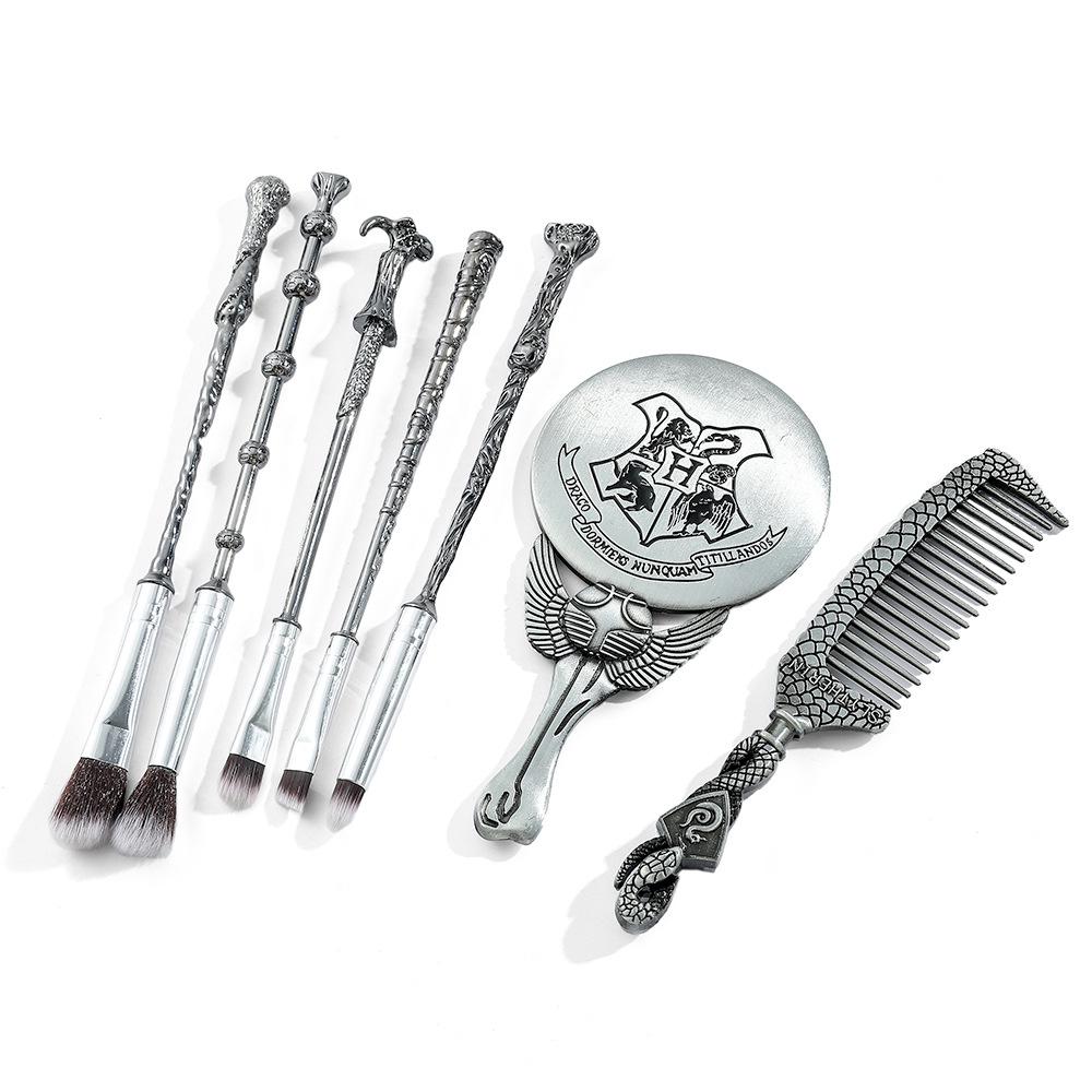 Harry Potter Metal Wand Makeup Brush Set - Hermione & Dumbledore Collection