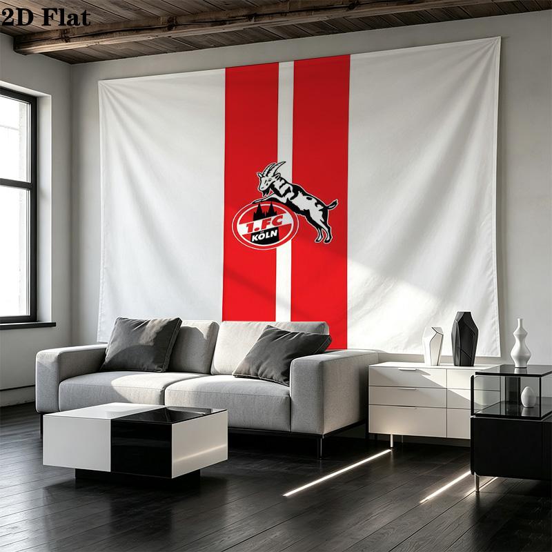 1. FC Köln Bedruckte Wandteppich – Wandbehang für Schlafzimmer, Wohnheime und Heimdekoration