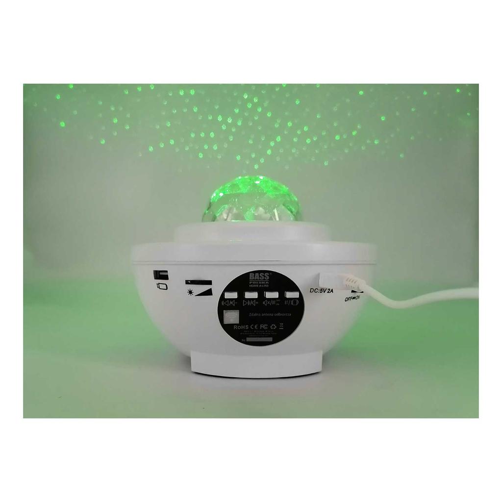 Star Projector With Bluetooth Speaker, Led Star Display, White