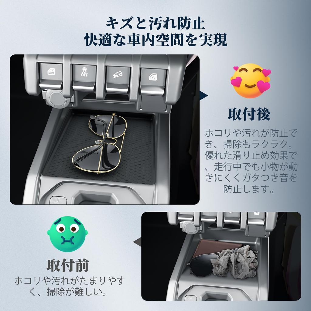 BIBIBO Console Tray for the New Jimny Nomad JB64 Automatic Silicone Jimny JC74 Nomad Stain and Scratch Easy Installation Transmission, Mat, Non-Slip,