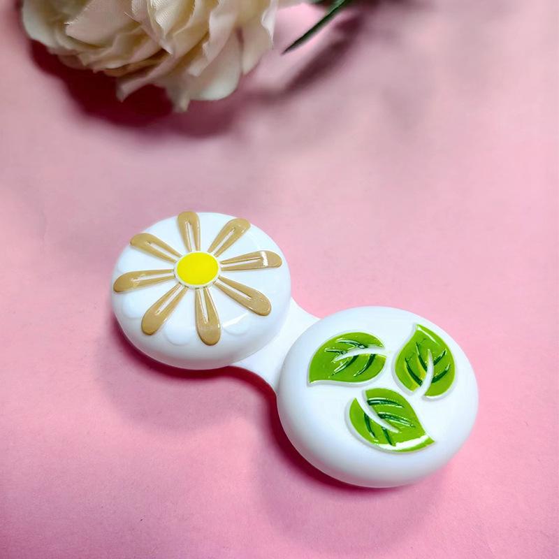 Purple Portable Double Contact Lens Case – Colored Contact Lens Care and Storage Replacement Case