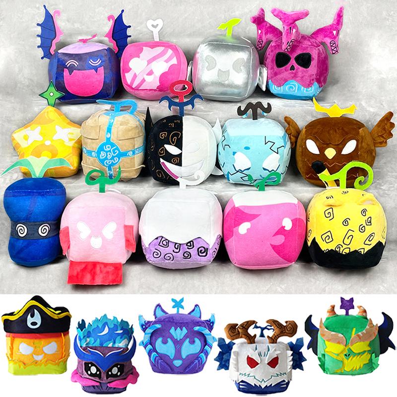 15cm Blox Fruits Plush Toys Mammoth Fruit Spin Sound Quake Shadow Dragon Rumble Stuffed Blox Fruit Doll Plushie Figure Xmas Gift