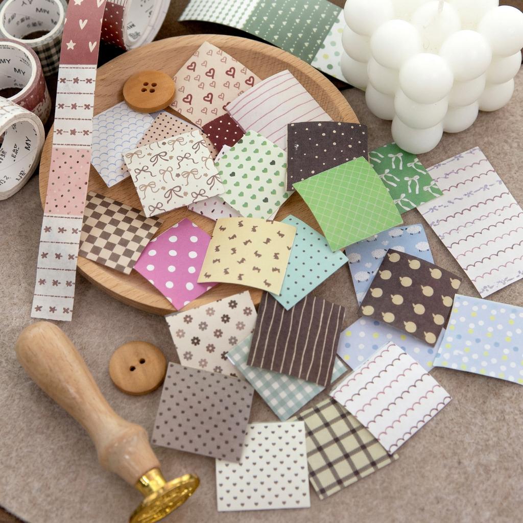 Journal Scrapbooking Tape Clear Printing White Kraft Paper Tape Diy Embellishments Good Adhesion Vintage Washi Tape For Diy