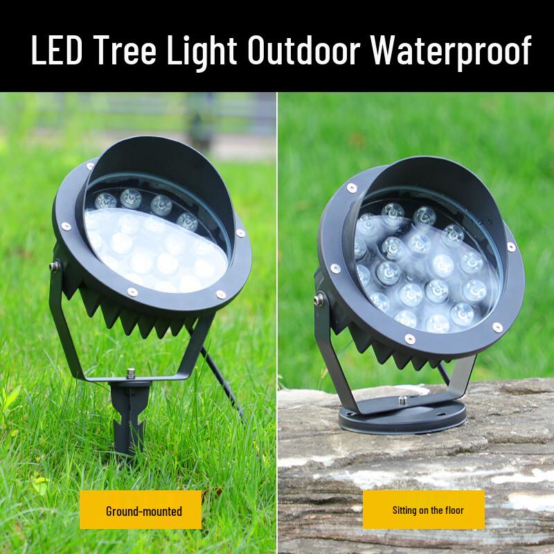 Outdoor RGB Color-Changing Tree & Lawn Spotlight