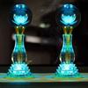 2pcs new crystal lotus Candlestick holder for household use Buddha Guanyin rainbow lotus lamp feng shui ornament