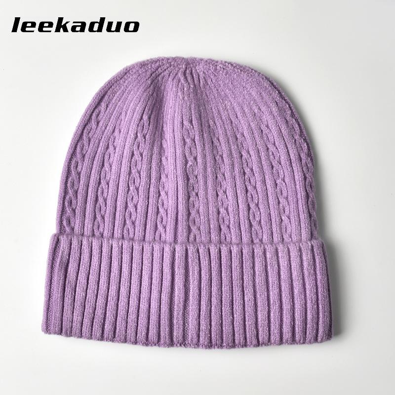 Hat for Men's Winter Casual Solid Color Knitted Hat for Women's Knitted Headcap Fashion Cold Hat