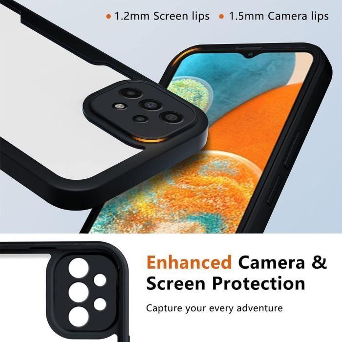 Coque de protection - BOOLING - pour Samsung A23 5G - Antichoc - Bordure noire - Semi-rigide