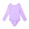 Kids Girls Cotton Long Sleeves Ballet Dance Gymnastics Leotard with Chiffon Skirt Outfit Set