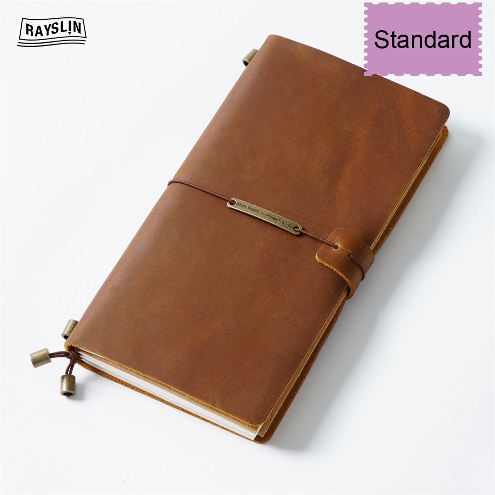 7 Farben 4 Größen Reisetagebuch Echtes Leder Cover Handgefertigtes Notizbuch DIY A5 Tagebuch Büro Schule Notizbuch Kostenlose Namensprägung