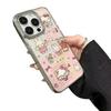 Electroplated Silver Frame Hello Kitty & Miffy Rabbit Case for Apple 17 Pro Max 16 Transparent 15 Simple 14/13 Pro