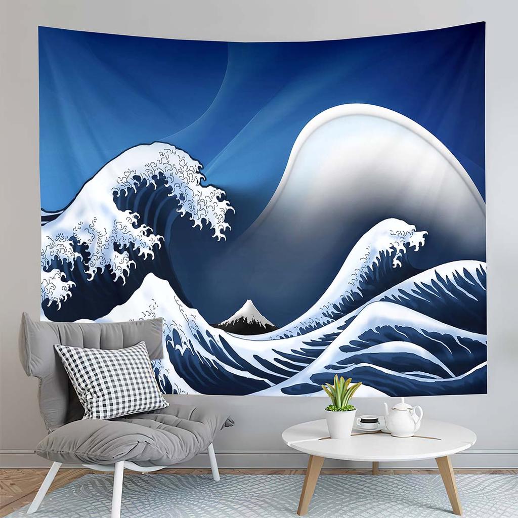 Ocean Wave Tapestry Surfing Wave Breaking Tapestry Natural Scenery Tapestry Wall Hanging Tapestries Art Living Room Bedroom Dorm