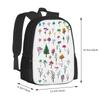 Tree Study ( Closer Placement ) 3d Print Design Backpack Student Bag Tree Ink Nature Flora Blooming Sumi