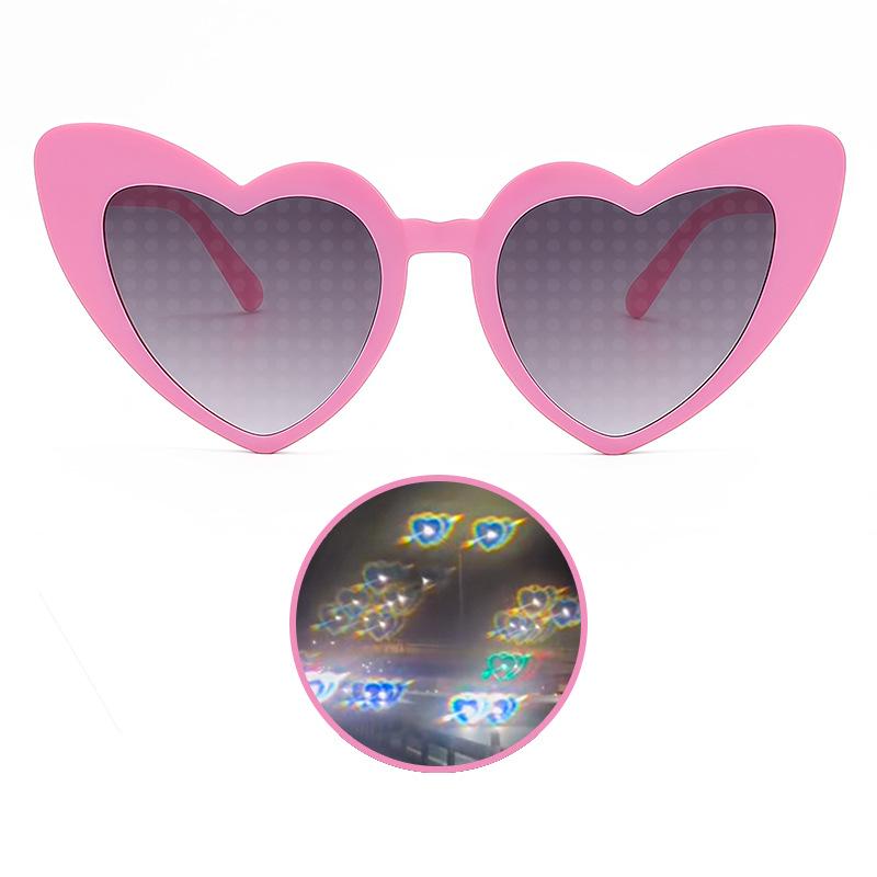 Heart Effect Night Glasses - Trendy Douyin Style Romantic Sunglasses for Women