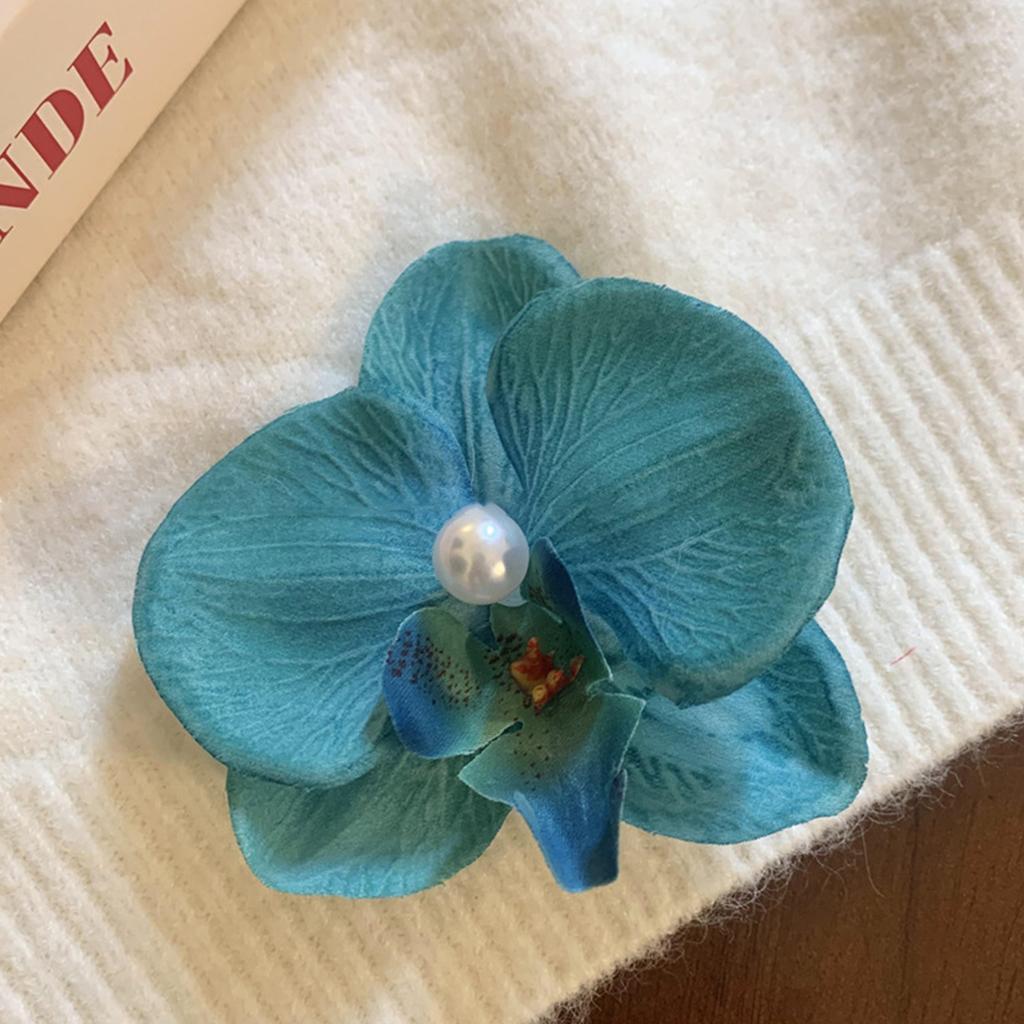 Cute Elegant Orchid Hair Clip For Woman Artificial Flower Hairpins Wedding Party Hair Accessories Gifts