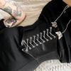 Women's Wide-Band Butterfly Chain Waist Belt for Sweaters and Skirts