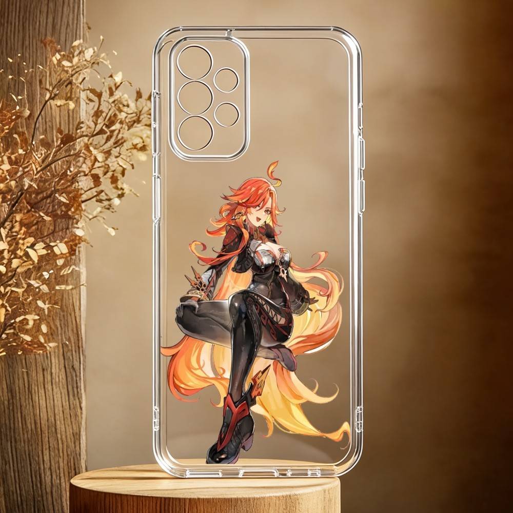 

G-Genshin M-Mavika Phone Case For Samsung Galaxy A71,A70,A52,A51,A40,A30 Transparent Cover Samsung a514g