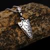 Men's Stainless Steel Necklace Triangle Standard Viking Rune Titanium Steel Pendant Nordic Jewelry
